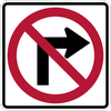 NO RIGHT TURN SYMBOL NO RIGHT TURN SYMBOL