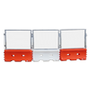 Plastic Water Filled Barrier with Fence 32 x 72 Water Wall w/ Fence