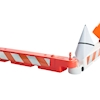 Plastic Water Fillable Airport Barricade Plastic Airport Barricade 10x96x10