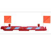 Plastic Airport Barricade 10" x 96" x 10"