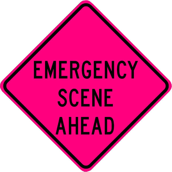 EMERGENCY SCENE AHEAD EMERGENCY SCENE AHEAD