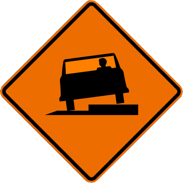 SHOULDER DROP OFF - LEFT SYMBOL