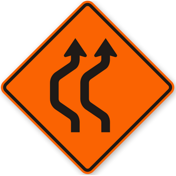 Double Reverse Curve, Two Lanes