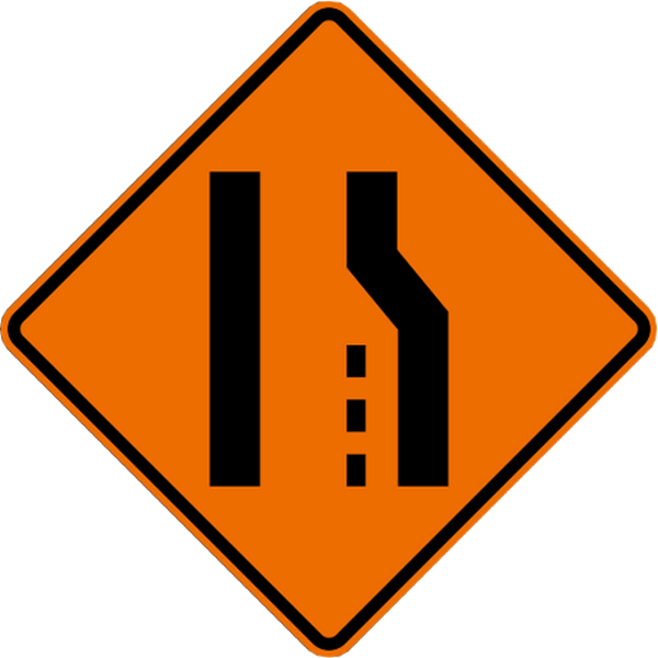 Lane Ends - Right Symbol