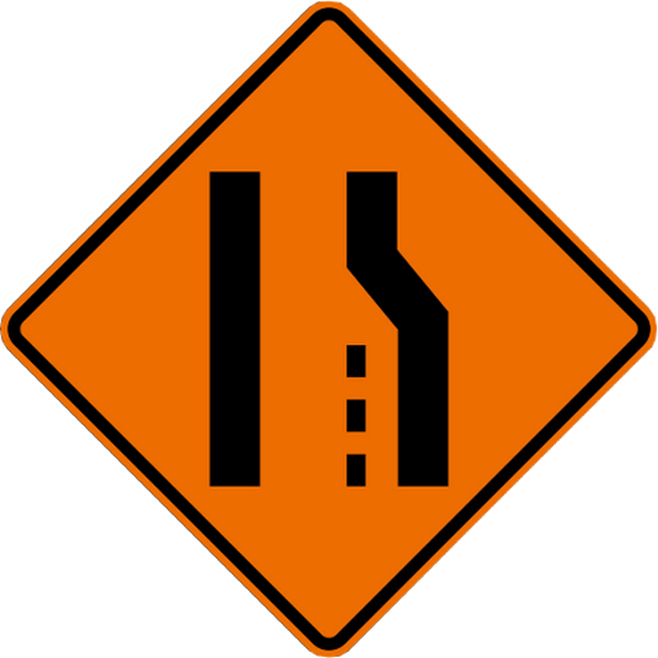 Lane Ends - Right Symbol