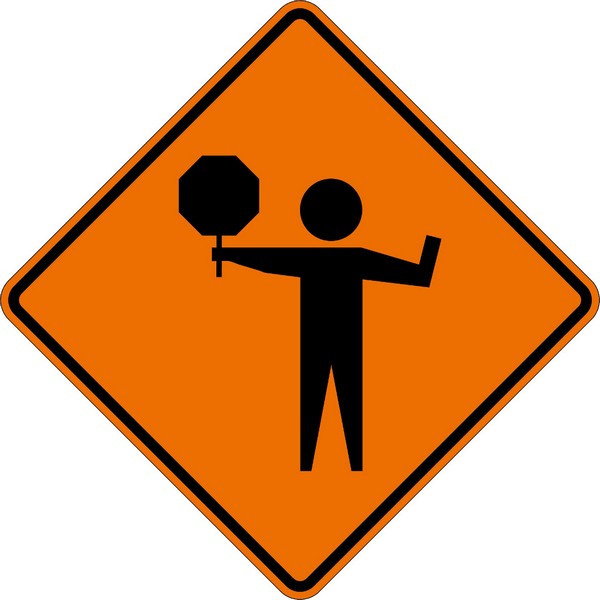 FLAGGER PADDLE SYMBOL