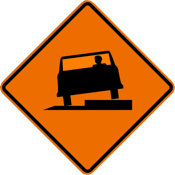 SHOULDER DROP OFF - LEFT SYMBOL