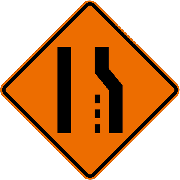 LANE ENDS - RIGHT SYMBOL