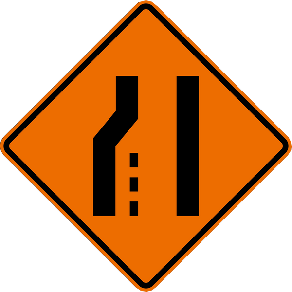 LANE ENDS - LEFT SYMBOL