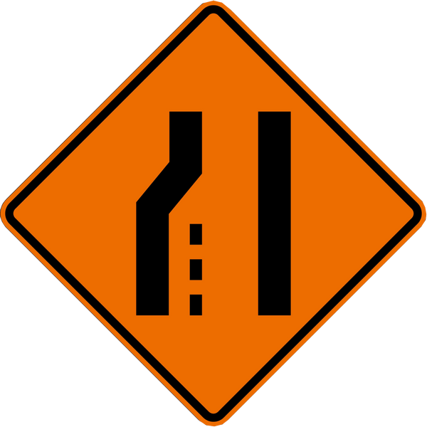 LANE ENDS - LEFT SYMBOL