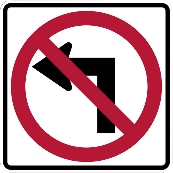 NO LEFT TURN SYMBOL