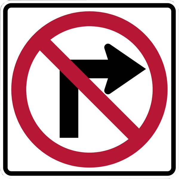 NO RIGHT TURN SYMBOL