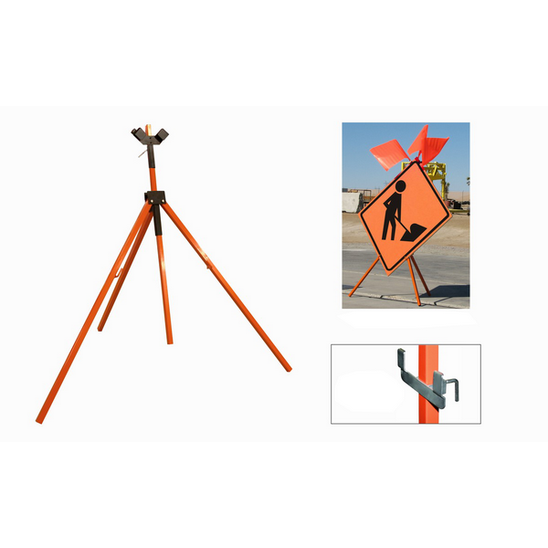 T155 Telescoping Tripod Sign Stand For Roll Ups & Rigid Signs