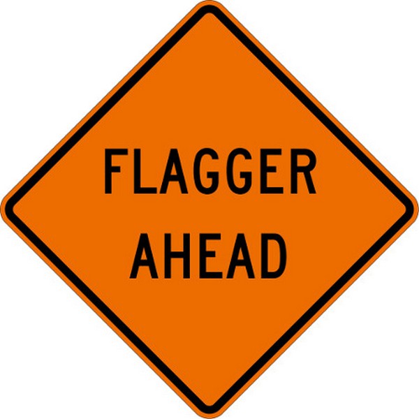 Flagger Ahead Traffic Signs, Flagger Traffic Signs and more from Trans ...