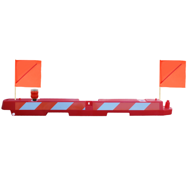 Plastic Airport Barricade 10" x 96" x 10"