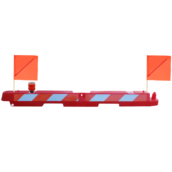 Plastic Airport Barricade 10" x 96" x 10"