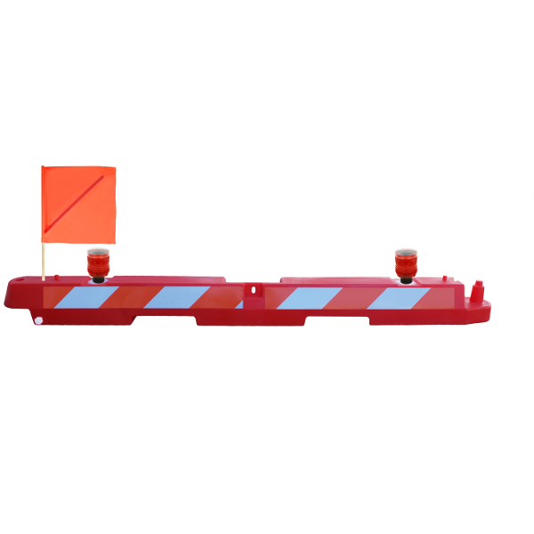 Plastic Airport Barricade 10" x 96" x 10"