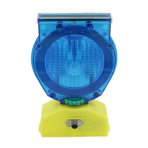 Blue Solar Barricade Light