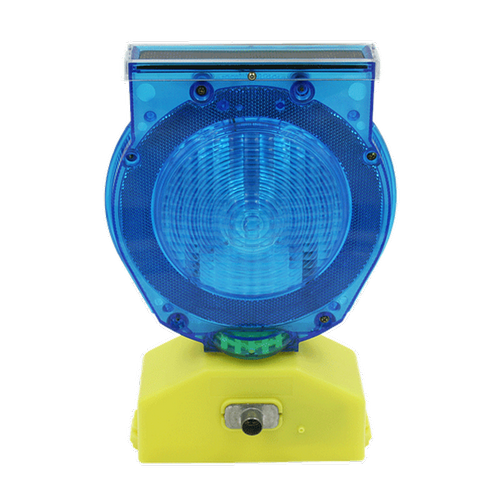 Blue Solar Barricade Light