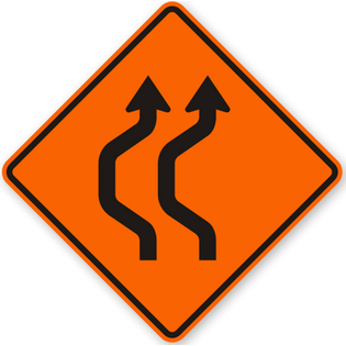 Double Reverse Curve, Two Lanes