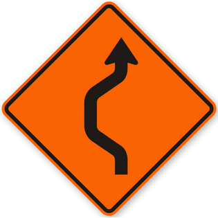 Double Reverse Curve, One Lane