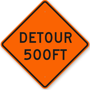 Detour 500 Feet