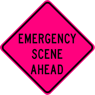 EMERGENCY SCENE AHEAD