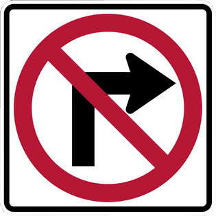 NO RIGHT TURN SYMBOL