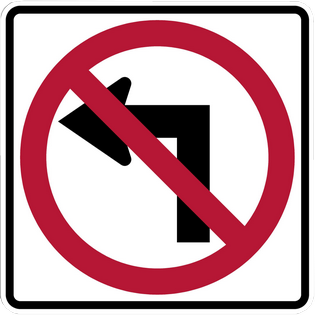NO LEFT TURN SYMBOL
