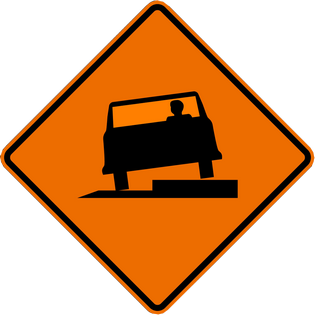 SHOULDER DROP OFF - LEFT SYMBOL