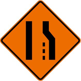 LANE ENDS - RIGHT SYMBOL