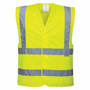 Hi-Vis Two Band and Brace Safety Vest Yellow