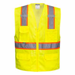 Orlando Contrast Mesh Safety Vest Yellow