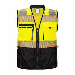 Premium Surveyor Safety Vest Yellow/Black