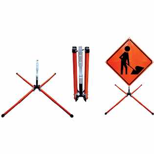 Dynalite Springless Sign Stand 22" Steel Legs w/ Latch Panel Holder DynaLite Spri