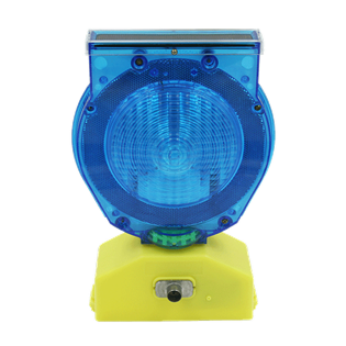 Blue Solar Barricade Light