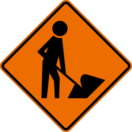road worker signs