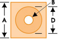12” traffic cone width diagram